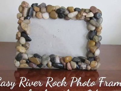 River Rock Picture Frame Under $4 | Easy DIY