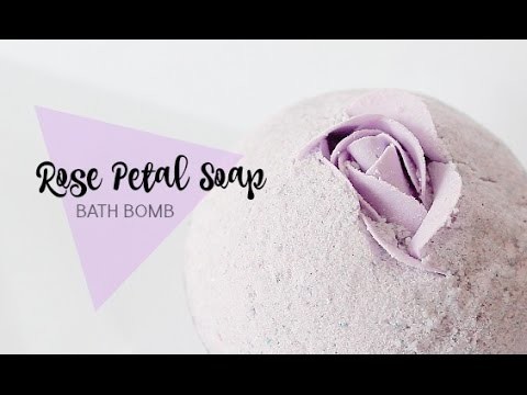 ROSE PETAL SOAP BATH BOMB DIY - Real SOAP!