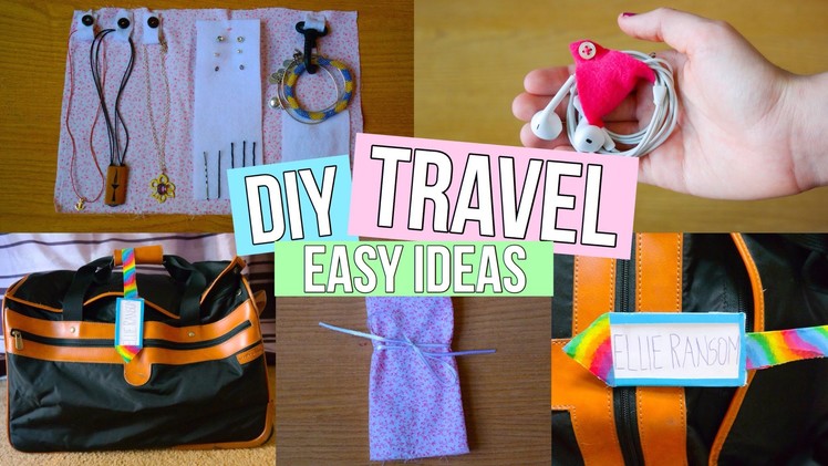 Travel DIY's: Luggage Tag, Jewelry Organizer + Earbud Holder!