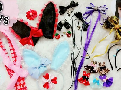 10 DIY Cute and Easy Hair Accessories for School, Cosplay, Gothic and Lolita