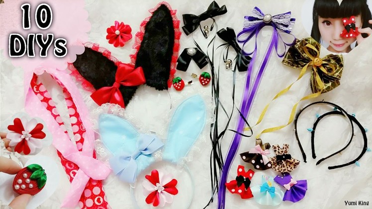 10 DIY Cute and Easy Hair Accessories for School, Cosplay, Gothic and Lolita