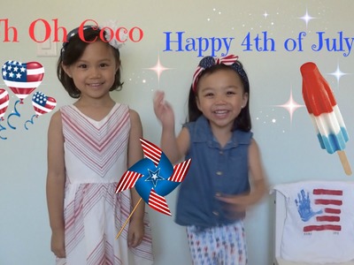 4th of July Little Girl Outfits & DIY Flag T-shirt Craft Idea!