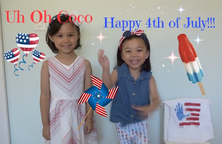 4th of July Little Girl Outfits & DIY Flag T-shirt Craft Idea!