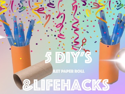 5 TOILET PAPER ROLL LIFE HACKS.DIY'S!