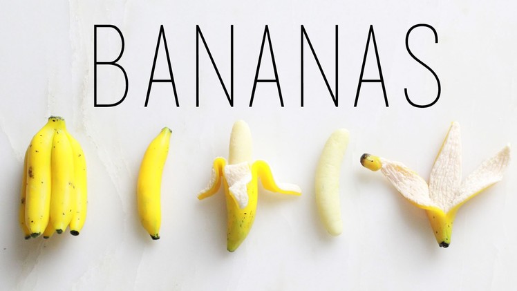 Bananas : Polymer Clay Fruit Tutorial : Miniature DIY