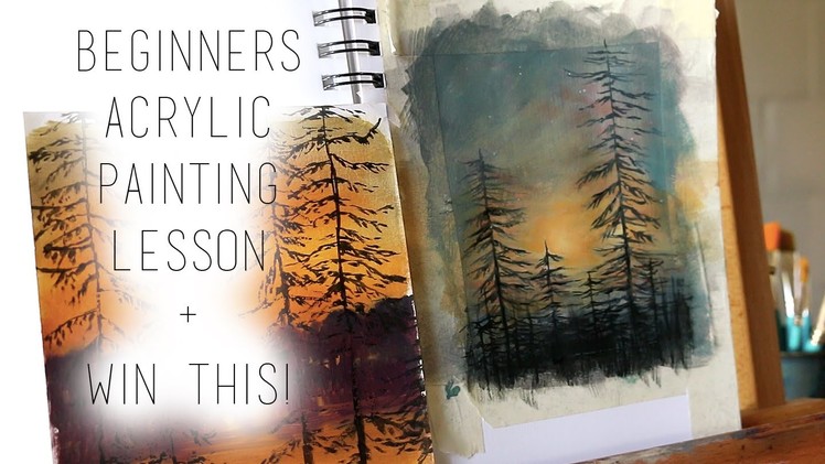 Beginners Acrylic Painting Lesson DIY Tutorial + Win This Painting