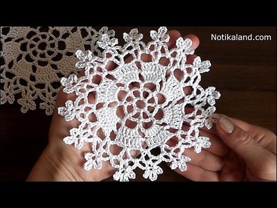 Crochet flower motif tutorial