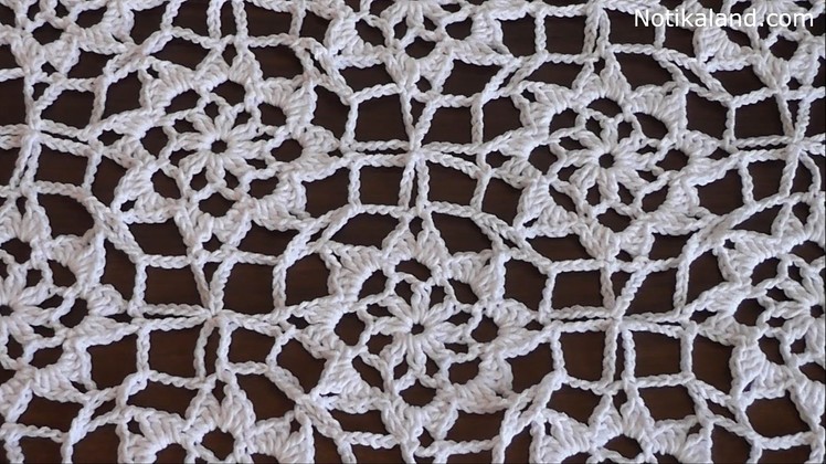 Crochet flower motif. Tutorial. How to crochet poncho Part 1
