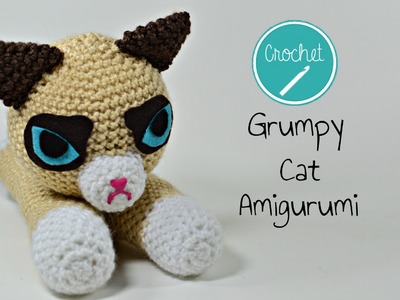 Crochet Grumpy "Flat" Cat Amigurumi Tutorial