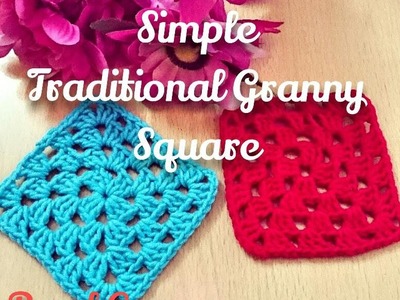 Crochet Made Easy - How to crochet a simple traditional Granny Square ♥ Pearl Gomez  ♥