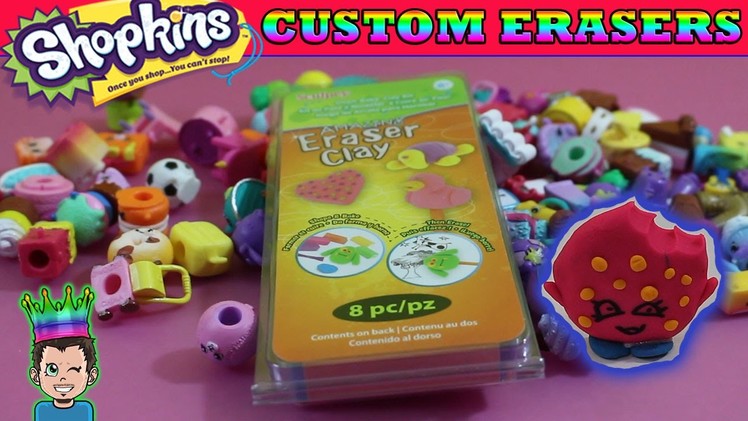 Custom Shopkins Erasers! DIY Kookie Cookie Eraser + Clicky Mouse & More | Crafts Clay Project