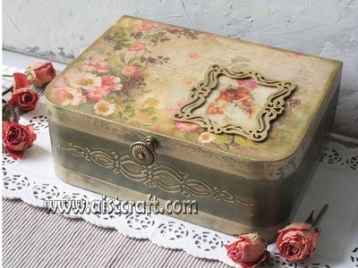 Decoupage tutorial - DIY. How to use french gilding wax. Vintage style. Shabby chic