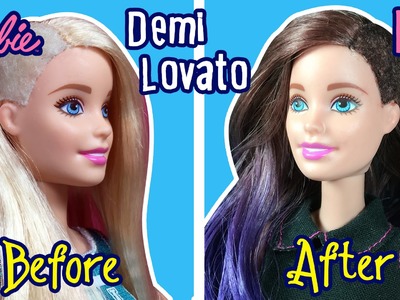 Demi Lovato Hair Tutorial for Barbie Doll - Barbie Haircut Tutorial - DIY - Making Kids Toys