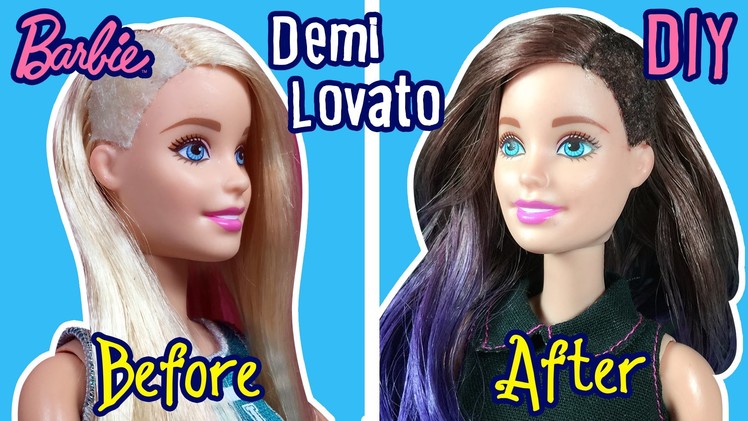 Demi Lovato Hair Tutorial for Barbie Doll - Barbie Haircut Tutorial - DIY - Making Kids Toys