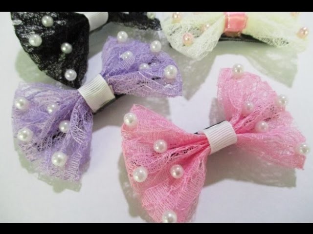 DIY : #138 Lace Hair Clip with PEARL ♥