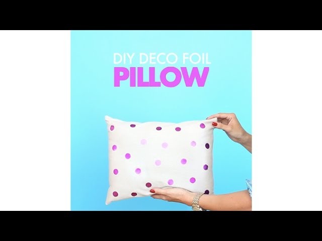 DIY Deco Foil Polka Dot Pillow