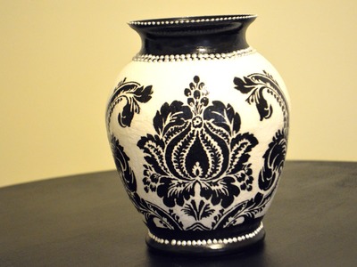 DIY Decoupage Vase With Liquid Pearls (HD)