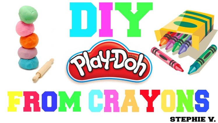 DIY EASY PLAY DOUGH (PLAY DOH)  OUT OF CRAYONS!
