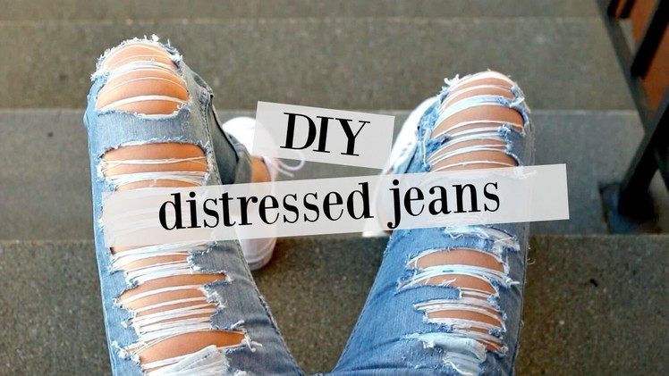 DIY: how to distress jeans | sew&tell