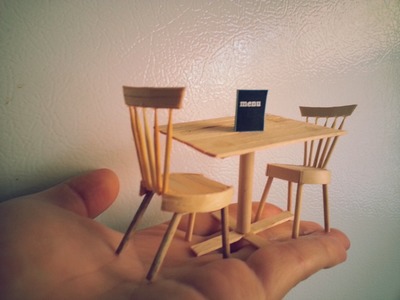 DIY miniature dining table and chairs