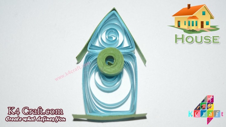 DIY: Paper Quilling House - Lower Case Alphabet "h" - Quilling Paper Video