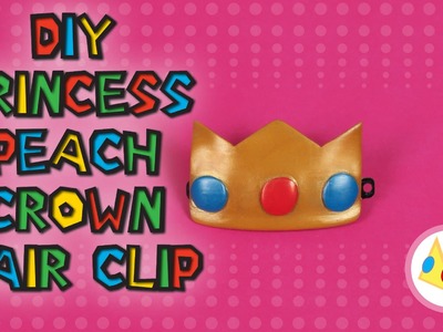 DIY  Princess Peach Crown Hair Clip : Make your own cute super mario cosplay hair clip