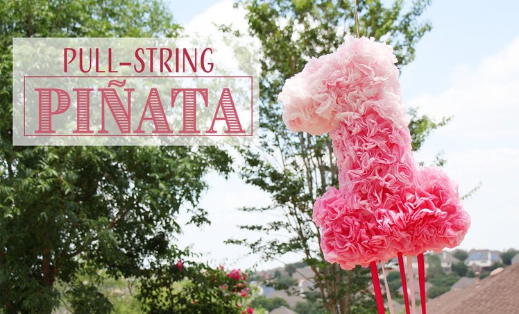 DIY Pull-String Piñata - Coffee Filters