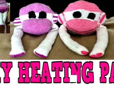 DIY SOCK MONKEY HEATING PAD! Microwavable! HEAT THERAPY Rice Pack CUTE!