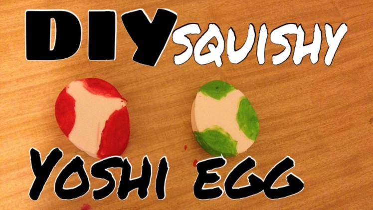 DIY yoshi egg squishy tutorial how to