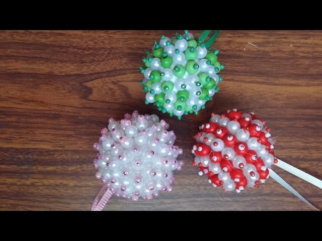 Hanging balls -  DIY disco ball, ribbon ball, push pin ball, bead ball