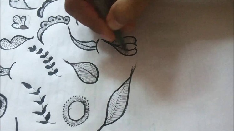 Heena basics | #5 DIY Henna Design |  Learn How to make Leaf Designs Henna.Mehndi Tutorial