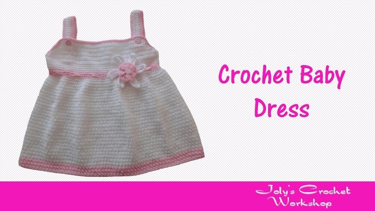 How to crochet baby dress with flower