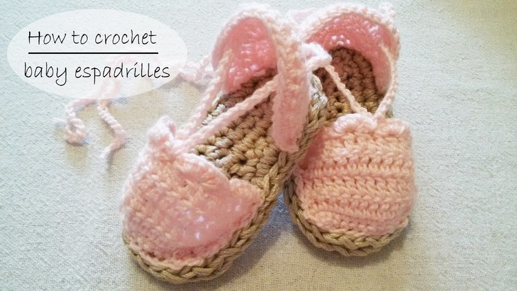 How to crochet baby shoes. baby espadrilles. baby sandals PART 1 of 2