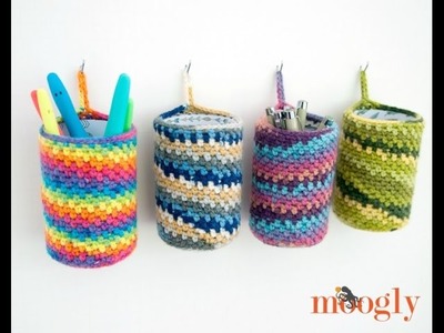 How to Crochet: Crafty Hanging Can Cozy (Right Handed)