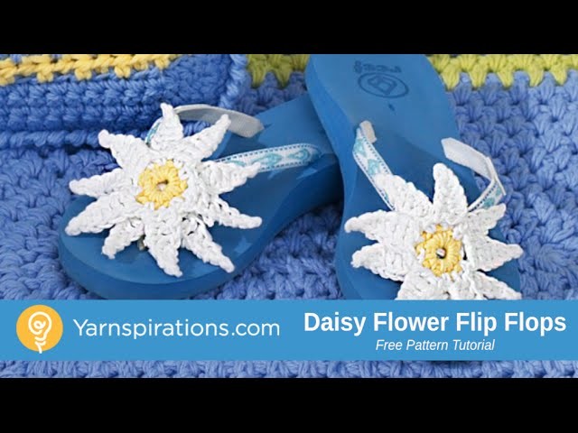 How To Crochet Flowers for Flip Flops