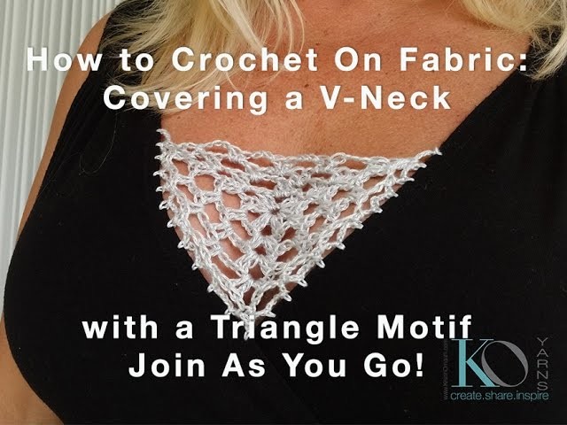 How to Crochet Motif V neck Coverage