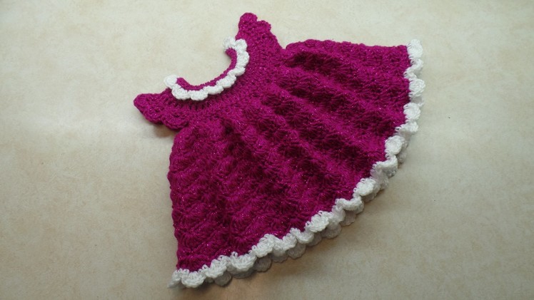 How To #Crochet Newborn Baby Shell Stitch Dress #TUTORIAL #319