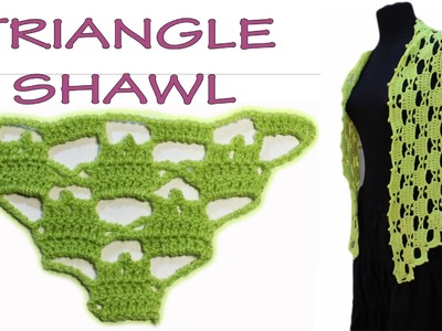 How to crochet triangle shawl #shawl_crochet wwwika crochet