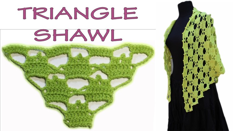 How to crochet triangle shawl #shawl_crochet wwwika crochet