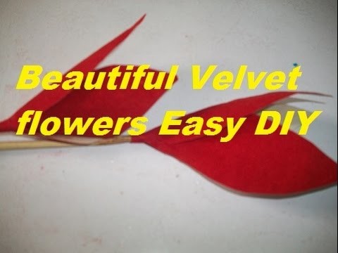 How to make velvet flowers.DIY velvet flower tutorial