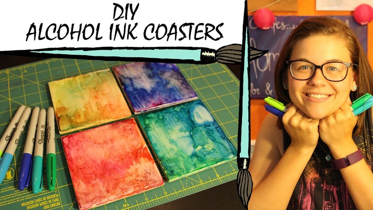 Kate Creates DIY Alcohol Ink Coasters with Sharpie Markers