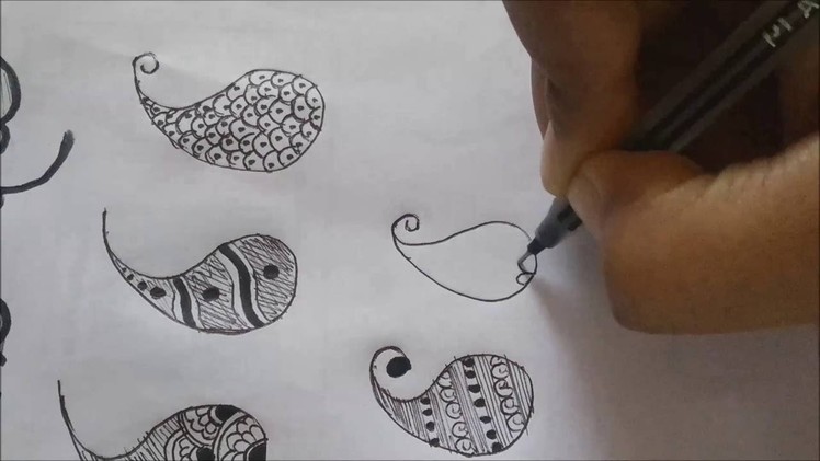 Learn heena basics | #6 DIY Henna Design | How to make Pasley Designs Henna.Mehndi Tutorial