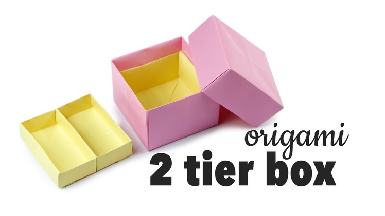 Origami 2 Tier Box Tutorial ♥︎ DIY Storage Box ♥︎