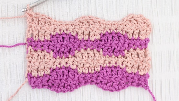 Smooth Wave Crochet Stitch Tutorial