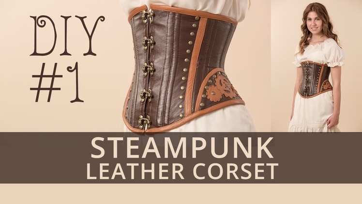 Steampunk corset DIY. How to sew steampunk under-bust corset? Tutorial 1