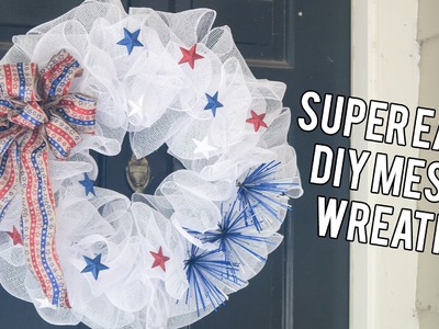 Super Easy DIY Mesh Wreath & Bow Tutorial. Creating&Co