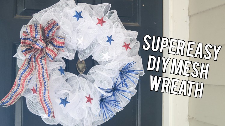 Super Easy DIY Mesh Wreath & Bow Tutorial. Creating&Co