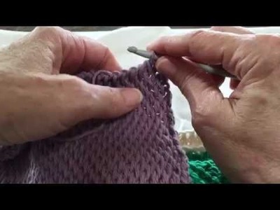 Tunisian Crochet: Afghan Sampler Block 6 (Waffle Stitch)