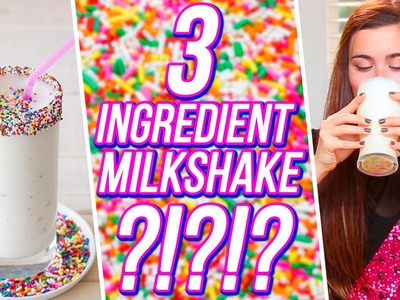 3 Ingredient Funfetti Milkshake?! | 3 Items Or Less w. CloeCouture!