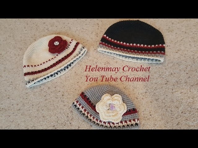 A Touch of Cranberry Delight Matching Crochet Hat for Baby or Adult DIY Tutorial